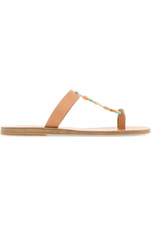 Ancient Greek Sandals Leather Iris Thong Slippers