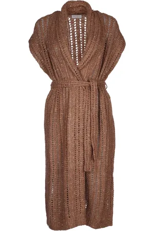 Brunello Cucinelli Knitted Dresses, female, , S, Stylish Knitwear Cardigan