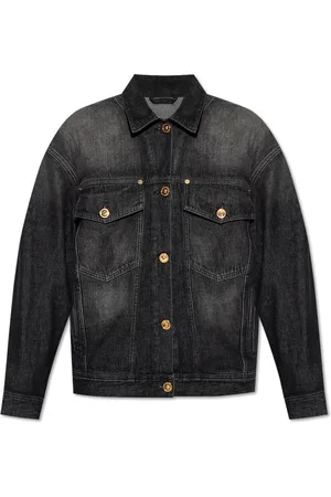 VERSACE Denim Jackets, female, , XS, Oversize denim jacket