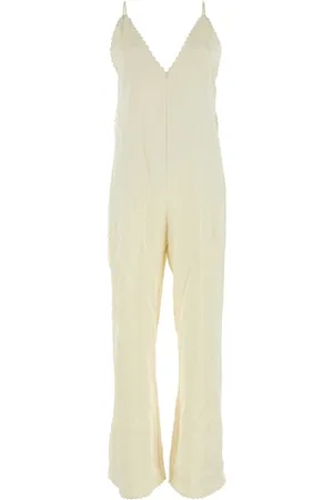 Jil Sander Jumpsuits, female, , S, Ivory Satin Jumpsuit