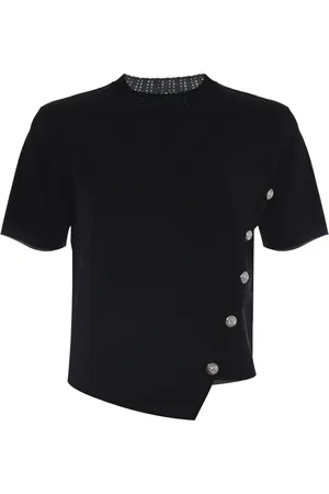 Kocca Turtlenecks, female, , XL, Chic Diagonal Button-Up Blouse
