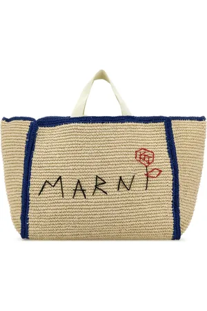 Marni Tote Bags, female, , ONE SIZE, Raffia Shopping Bag