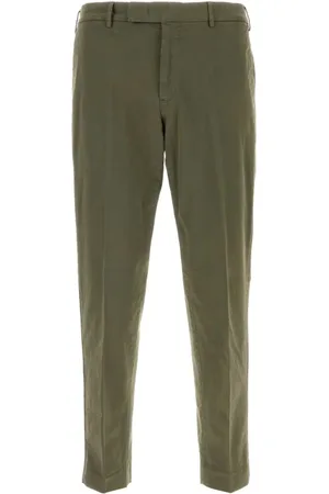 PT Torino Olive Stretch Cotton Trousers