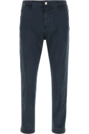 PT Torino Navy Stretch Cotton Trousers