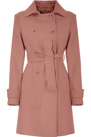 Kocca Belted Coats, female, , XS, Elegant Belted Coat with Matching Buttons