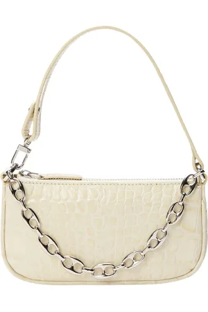 By Far Shoulder Bags, female, , ONE SIZE, Ivory Leather Mini Rachel Handbag