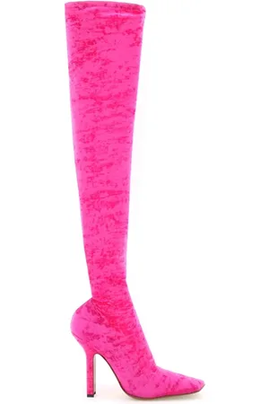 Vetements Over-knee Boots, female, , 7 UK, Fuchsia Chenille Boots