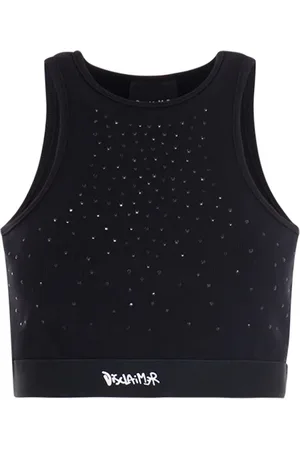 DISCLAIMER Sleeveless Tops, female, , L, Urban Style Rhinestone Tank Top
