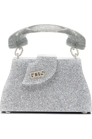 GCDS Handbags, female, , ONE SIZE, Glitter Foldover Bag with 3D Detailing