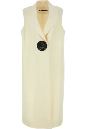Jil Sander Ivory Sleeveless Overcoat