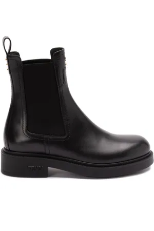 Fendi Chelsea Boots, female, , 5 UK, Leather Chelsea Boots Metal Stitching