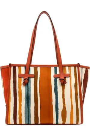 Gianni chiarini Tote Bags, female, , ONE SIZE, Coral Glossy Handbag with Leather Handles