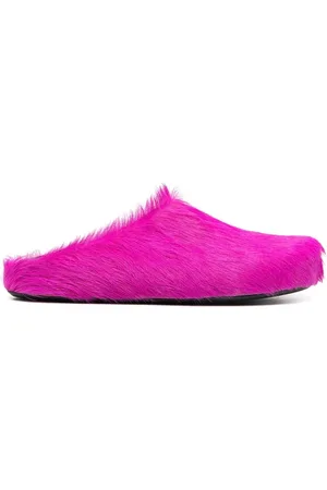 Marni Slippers, male, , 10 UK, Flat Shoes with Fur Fussbett Sabot