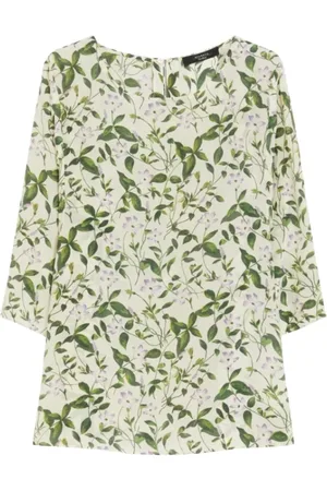 Max Mara Blouses, female, , M, Floral Silk Gym Style Blouse
