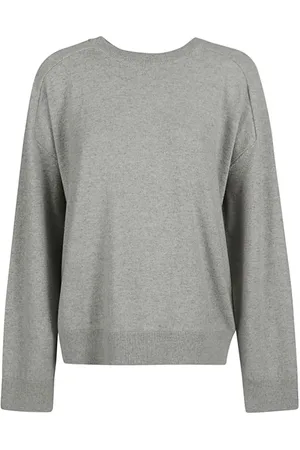 Armarium Cashmere Knitwear, female, , L, Cashmere Grey Jumper Longsleeves Crewneck Jumper