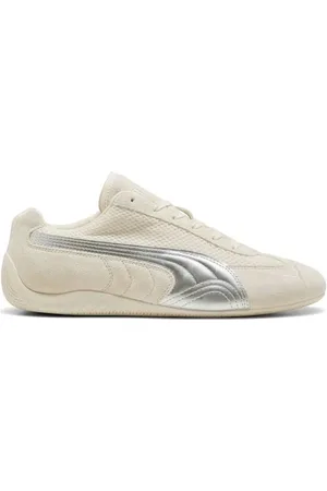 PUMA Sneakers, female, , 4 UK, Leather Trainers with Lace-Up
