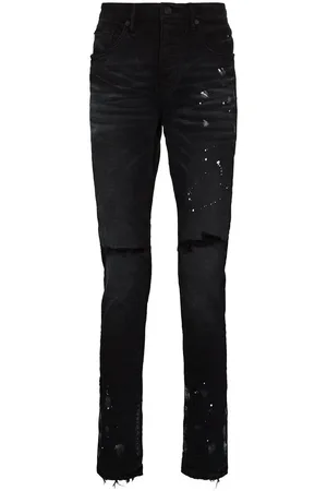 Purple Brand Slim-fit Jeans, male, , W32, Skinny Paint Splatter Jeans