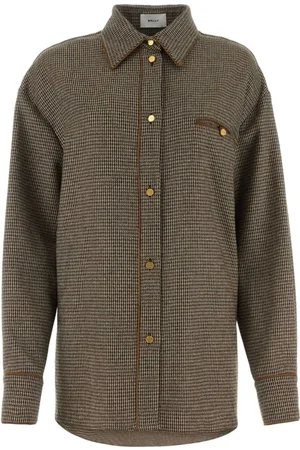 Bally Embroidered Stretch Wool Blend Shirt