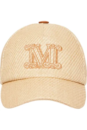 Max Mara Embroidered Rafia Effect Hat