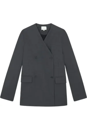 Loulou Studio Grey Altair Jacket with 4-Button Fastening