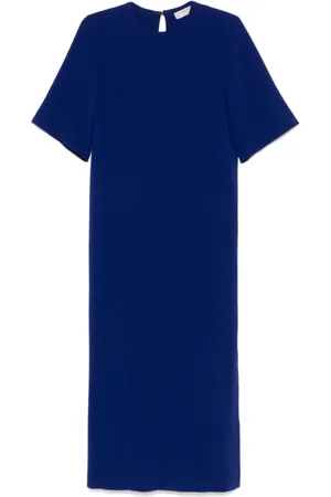 ALBERTO BIANI Crew Neck Dress with Side Slit