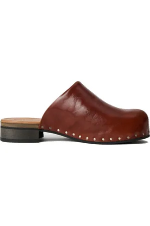 OUR LEGACY Mules, female, , 6 UK, Leather Clog Sandals with Vibram Sole