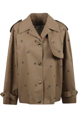 Golden Goose Trench Coats, female, , XS, Short Trench Coat with Crystals Embellishment