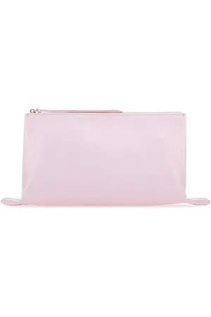 Jil Sander Logo Embossed Zipped Clutch Bag