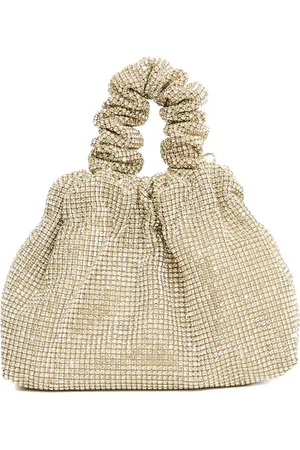 Twentyfour Handbags, female, , ONE SIZE, Gold Strass Bucket Clutch Elegant Evening
