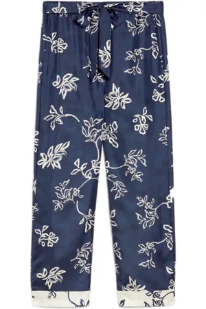 Max Mara Silk Trousers with Printed Motif