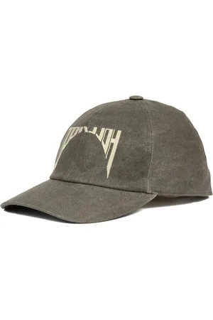 Rick Owens Caps, male, , S, Dark Dust Hollywood Cap with Embroidery