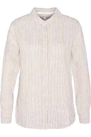 Barbour Shirts, female, , L, Linen Shirt Elegant Style