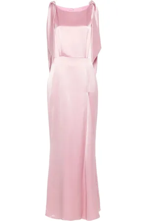 FELY CAMPO Gowns, female, , M, Rose Boat Neck Dress
