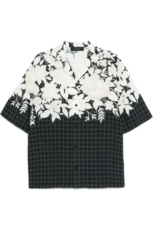 AMIRI Short Sleeve Shirts, male, , M, Monogram Pattern Short Sleeve Shirt