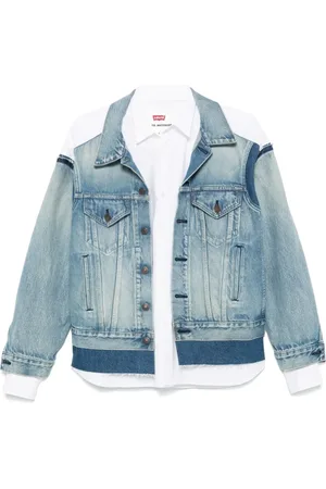 JUNYA WATANABE Denim Jackets, female, , S, Indigo White Ladies Jacket