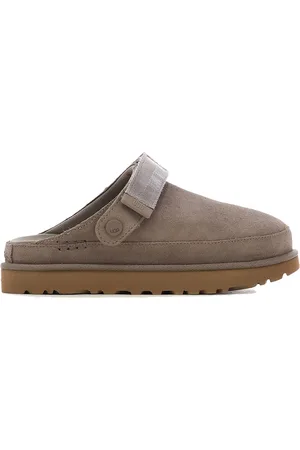 UGG Clogs, female, , 7 UK, Grey Suede Sandals with Adjustable Strap