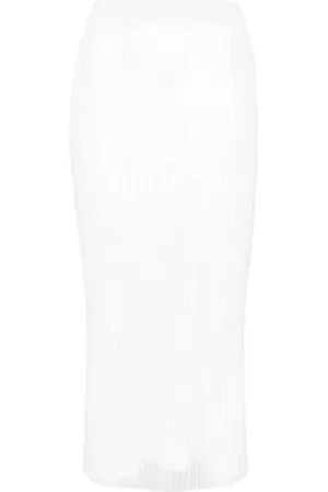 Sportmax Sheer Ribbed Knit Skirt