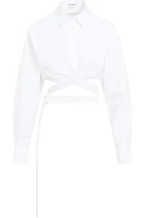 Alaïa Crossed Design Cotton Shirt