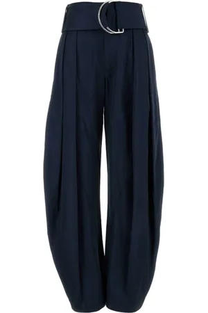 J.W.Anderson Navy Wide-Leg Satin Trousers