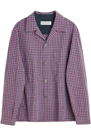 OUR LEGACY Purple Heusen Cotton Shirt Classic Collar