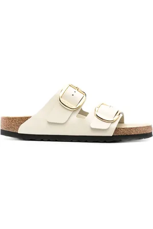 Birkenstock Sliders, female, , 6 UK, Leather Sandals with Cork Footbed
