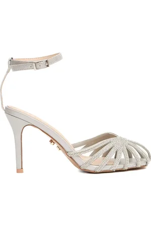 Twentyfour High Heel Sandals, female, , 7 UK, Silver Strass Cage Sandals