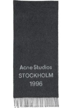 Acne Studios Wool Fringed Scarf Knitted Design