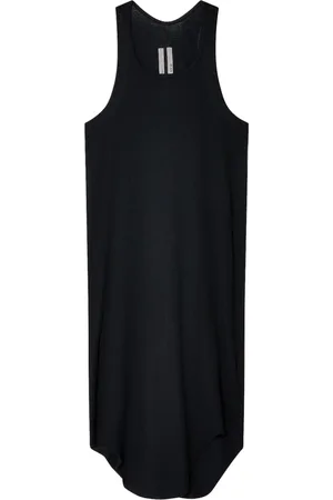Rick Owens Rib Tank Top with Asymmetric Hem