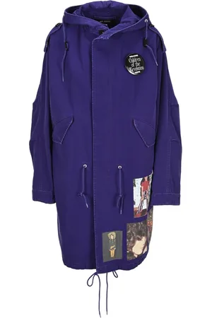 RAF SIMONS Purple Hooded Cotton Parka Women