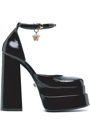 VERSACE Pumps, female, , 3 UK, Leather Platform Sandals