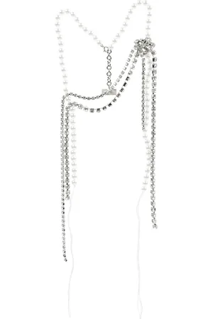 Maison Margiela Necklaces, female, , ONE SIZE, Pearl and Zirconia Necklace