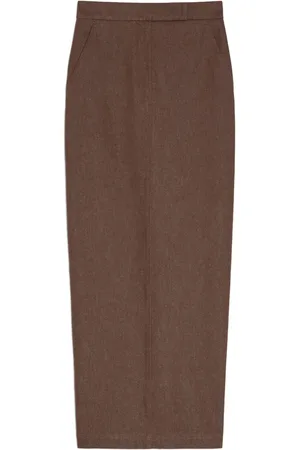 Max Mara Maxi Skirts, female, , XS, Denim-effect Skirt with Slit
