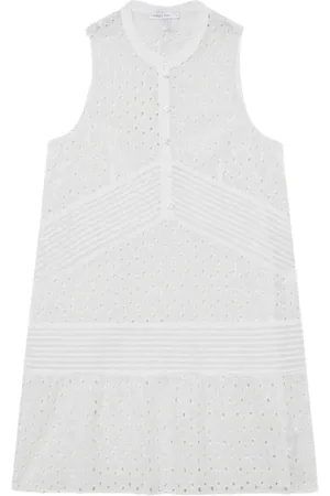 Patrizia Pepe Sangallo Mini Dress with Drop Neckline