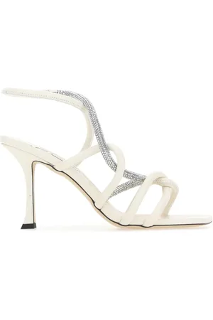 Jimmy Choo Ivory leather Lonnie 90 sandals